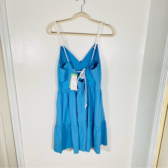 Lilly Pulitzer Crishna Dress Lunar Blue Nautical Size 10 - Picture 6 of 9